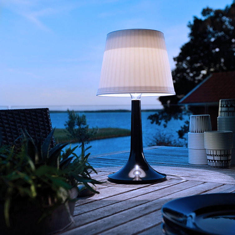 pearlstar 14.17" Solar Powered Outdoor Table Lamp & Reviews Wayfair